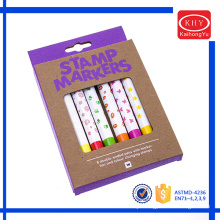 10 Pack Gift Box Art Markers 2 in 1 Magic Color Changing Writing Pen and Funny Stamp